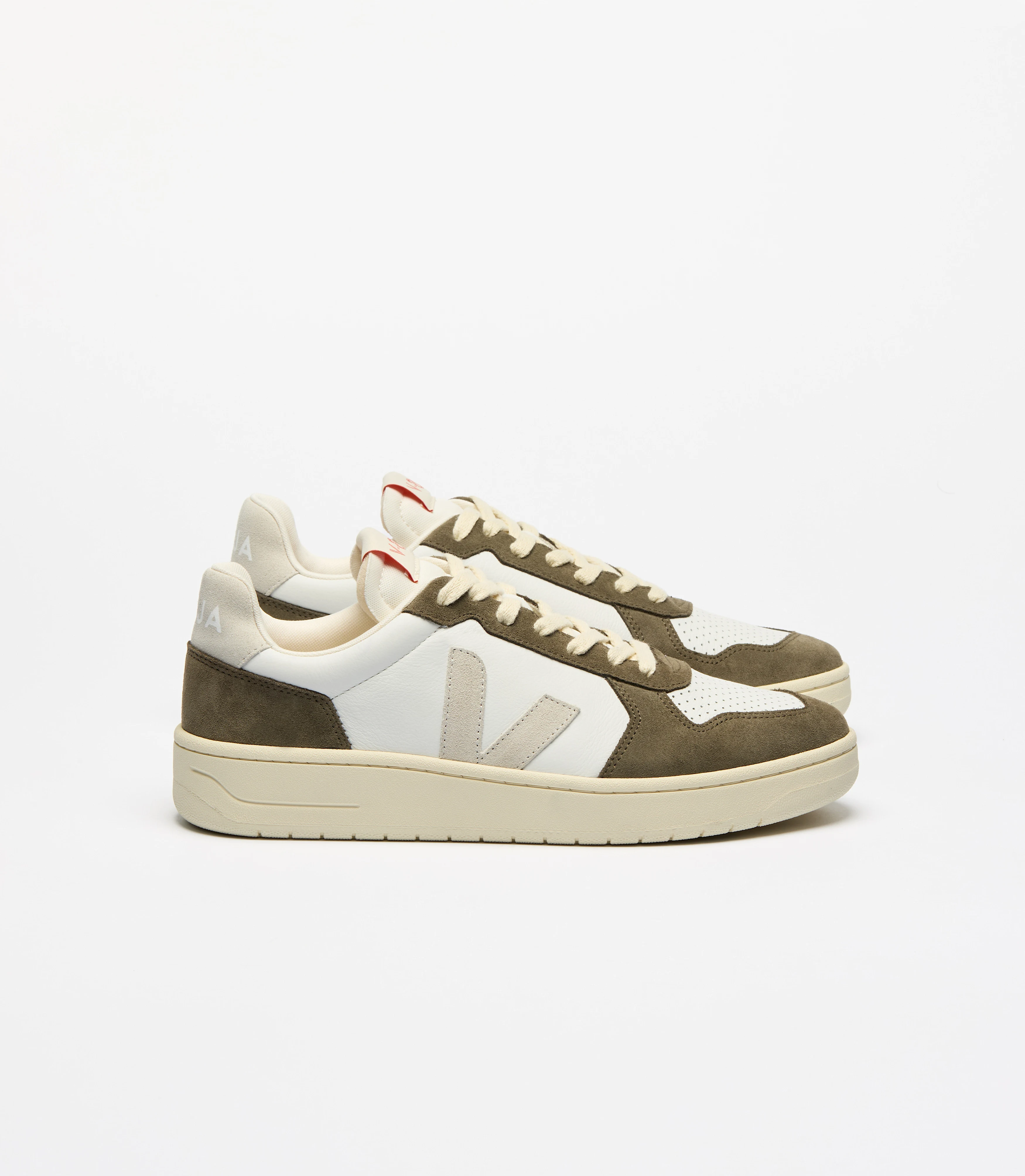 V-82 LEATHER WHITE NATURAL KAKI